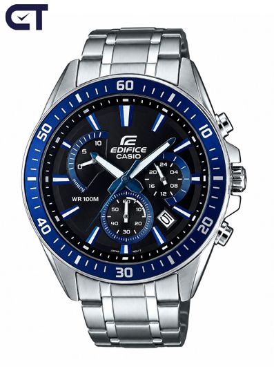 CASIO EFR-552D-1A2VUDF EDIFICE мужские наручные часы — стальной мужская модель с черный циферблатом
