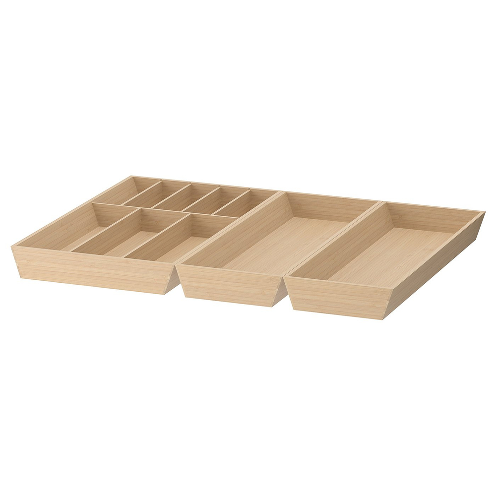 IKEA UPPDATERA  (ИКЕА УППДАТЕРА)  -  Лоток для столовых приборов/2 лотка для принадлежностей - светлый бамбук 72x50 см