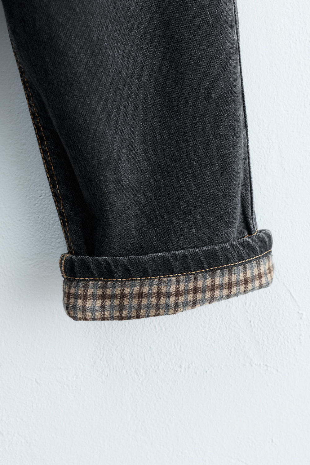 ZARA TIMELESS - ДЖИНСЫ В КЛЕТКУ, ЧЕРНЫЙ