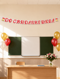 Гирлянда "До свидания, школа", 255 см
