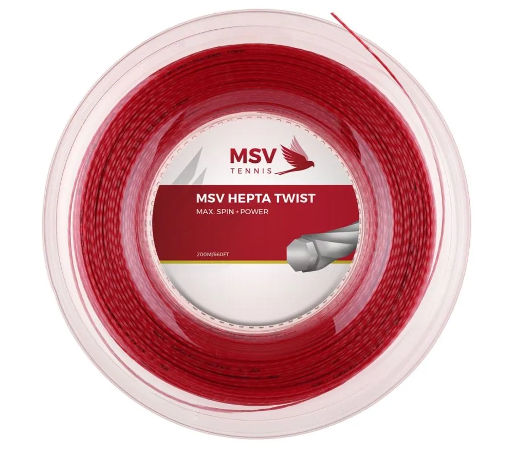 Струны теннисные MSV Hepta Twist (200 m) - red