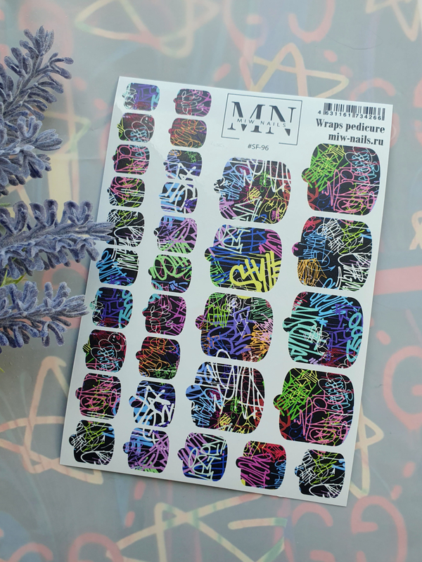 Плёнки для педикюра Wraps stickers SF-96