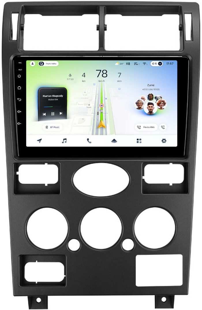 Магнитола для Ford Mondeo 3 2000-2006 (кондиционер) - Teyes CC4L монитор 9" IPS, Android 14, Быстрая, Snapdragon 662, CarPlay, 4G SIM-слот