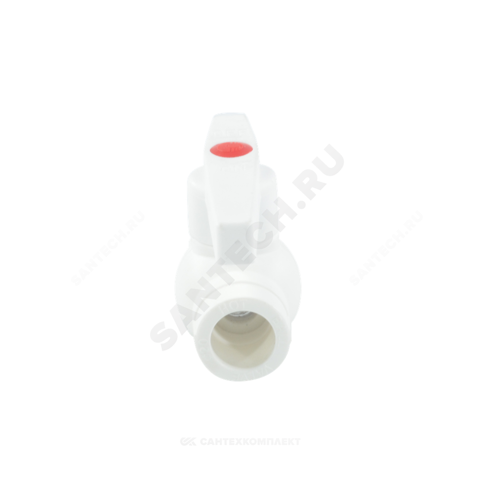 Кран шаровой PP-R белый Дн 25 внутренняя пайка OPTIMA VALFEX VALF 10145025