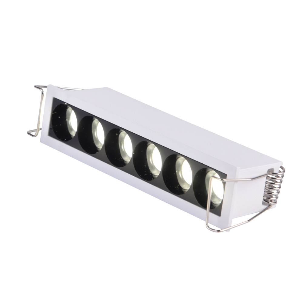 ST762.542.07 Св-к встр. белый LED 1*7W 4000K 550Lm Ra 90 24° IP20 L125xW30xH36 170-240V