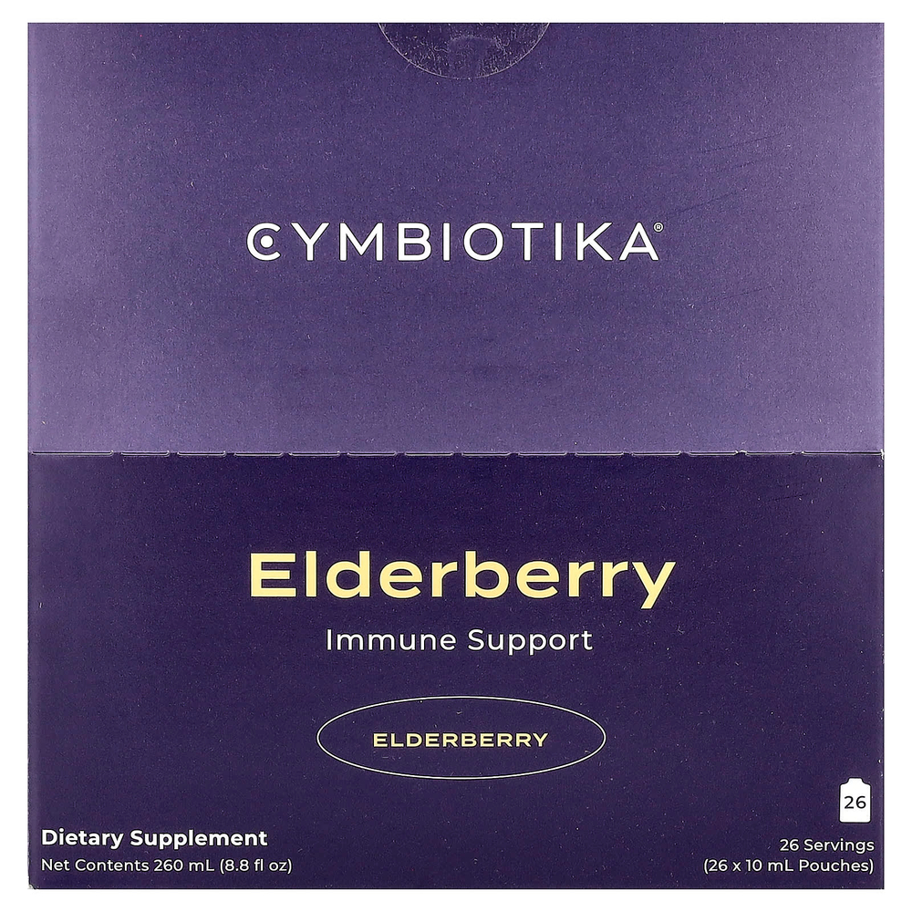 Cymbiotika, Поддержка иммунной системы из бузины, 26 пакетиков по 10 мл (0,3 жидк. Унции)