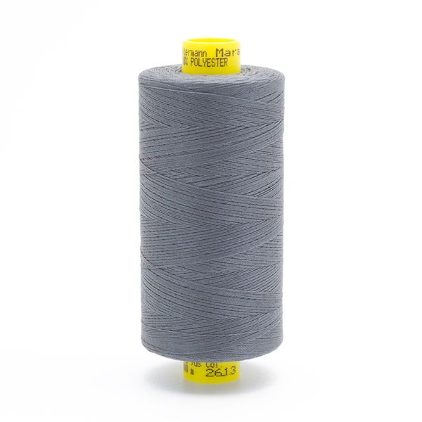 Нитка Gutermann Mara 120 (1000 метров), 1 кат., универсальная | 2613 серый никель