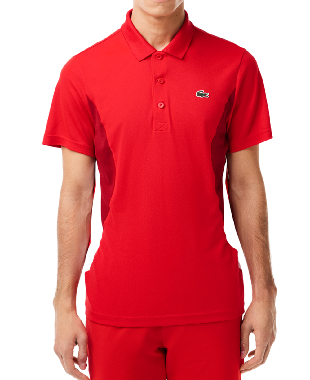 Мужское теннисное поло Lacoste Tennis x Novak Djokovic Ultra-Dry Polo - red