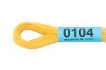 Мулине Gamma 100% хлопок, цв.0104 желтый, 24 мотка по 8 метров