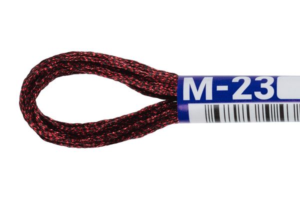 Мулине Gamma металлик, цв.М-23 красный, 12 мотков по 8 метров