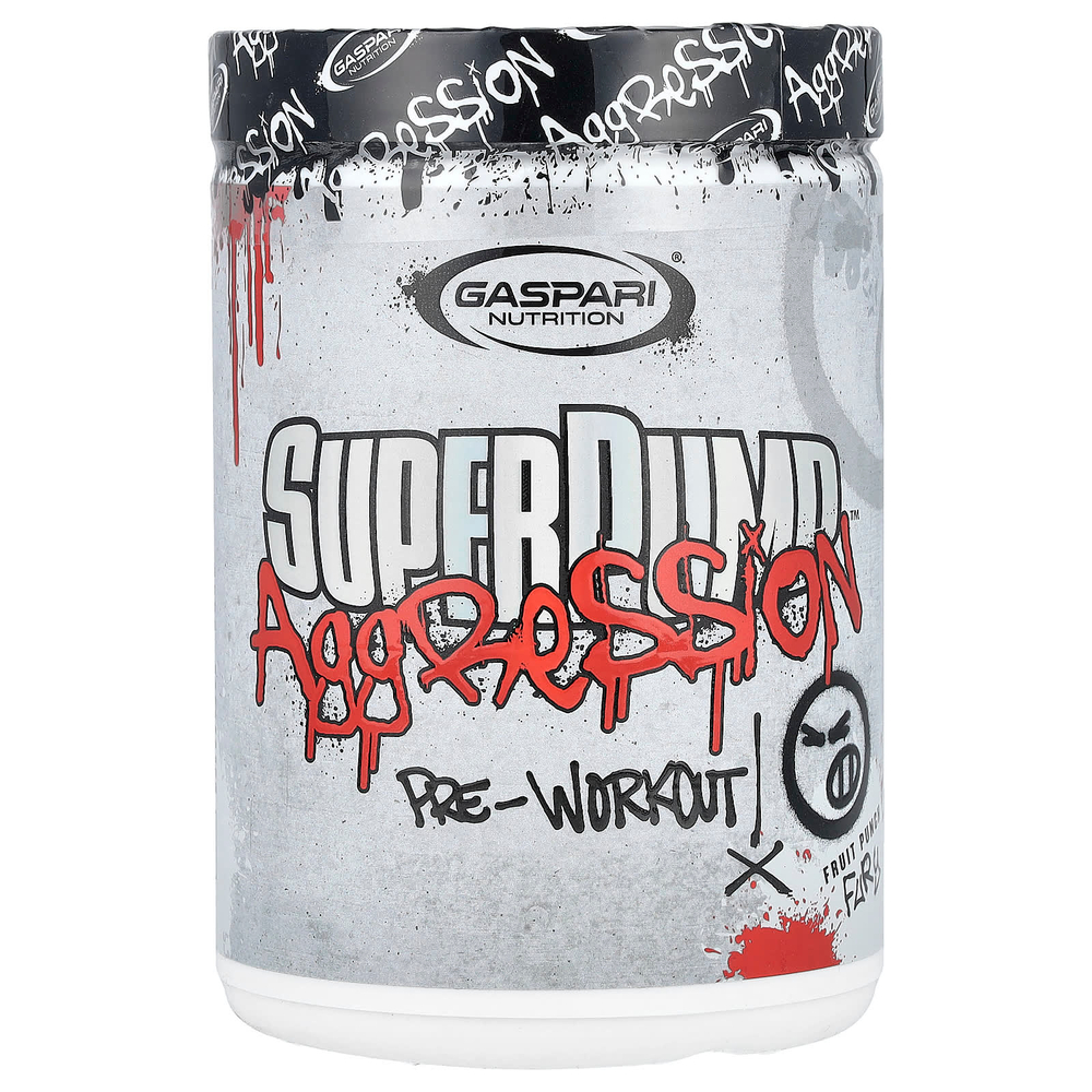 Gaspari Nutrition, SuperPump Aggression ™, предтренировочное средство, Fruit Punch Fury, 360 г