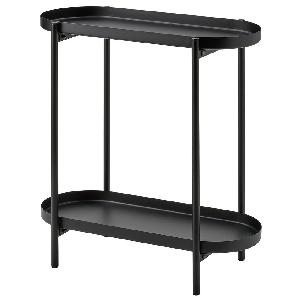 IKEA OLIVBLAD  (ИКЕА ОЛИВБЛАД)  -  Стойка для цветочного горшка - для помещения/улицы чёрный 56 см