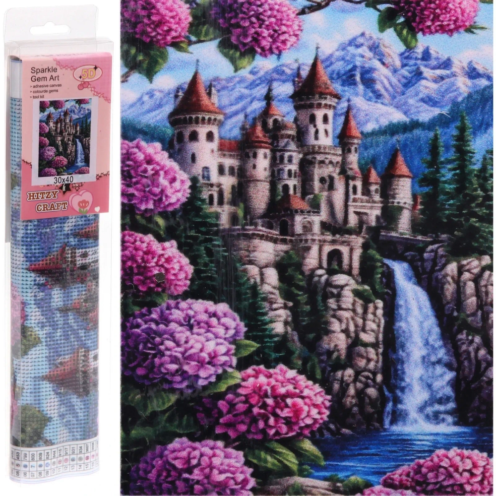 Алмазная мозаика в рулоне 30*40см полная выкладка «DIAMOND», Замок