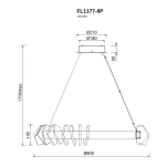 Люстра подвесная Celeste Chrome FL1177-8P, LED