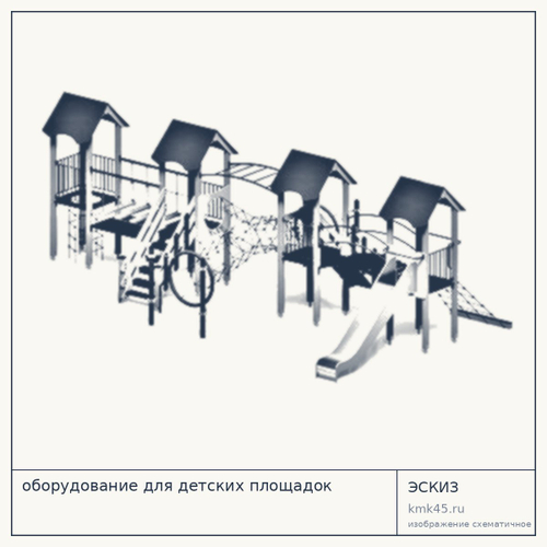 Детская площадка деревянная с горкой — от 1 820 000 ₽