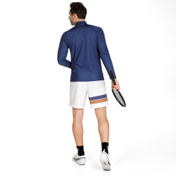 Мужские теннисные шорты Quiet Please Retro Stripe Block Smash Shorts Men - White