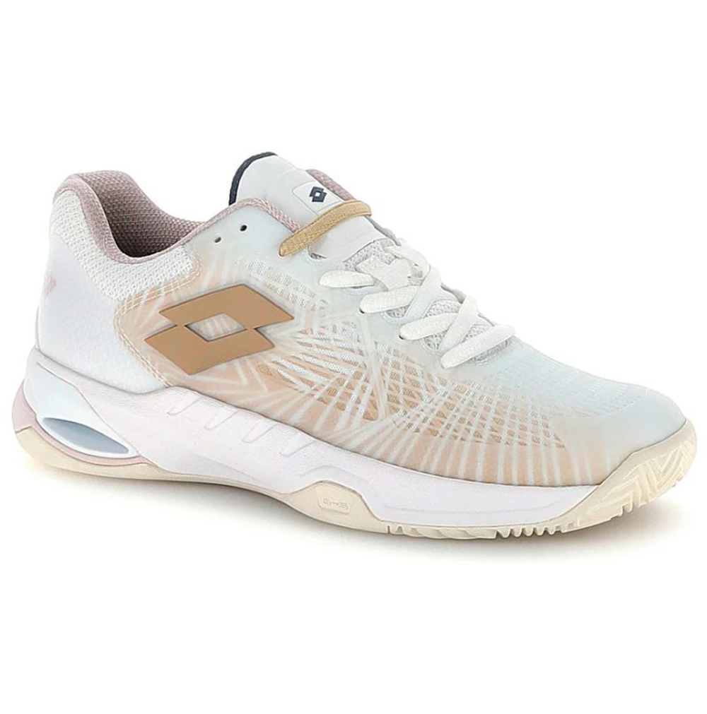 Женские Кроссовки теннисные Lotto Mirage 100 II Clay - all white/warm taupe
