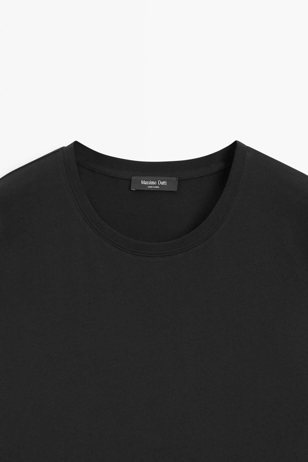 Massimo Dutti Удлинённая футболка, черный