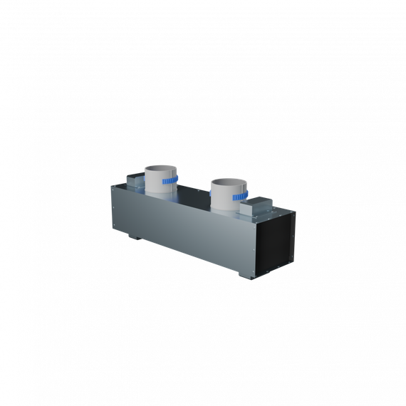 Flexag RA-1-500-25-B щелевой диффузор с КСД под натяжной потолок, черный
