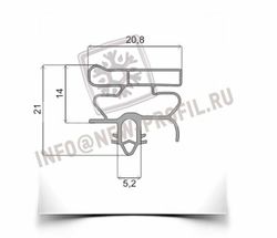 Уплотнитель холодильник Electrolux ERB 36402W8 х.к. 1020*570 мм(010 АНАЛОГ)