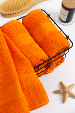 Полотенце махровое, г/к, 460 гр/м2, цвет: 207-апельсиновый,