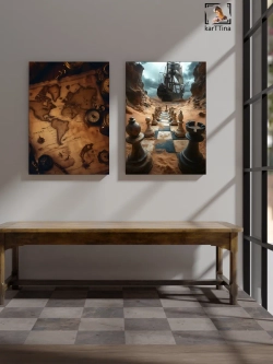 Картина Карта времен и игры модульная 50x70см 2шт.
