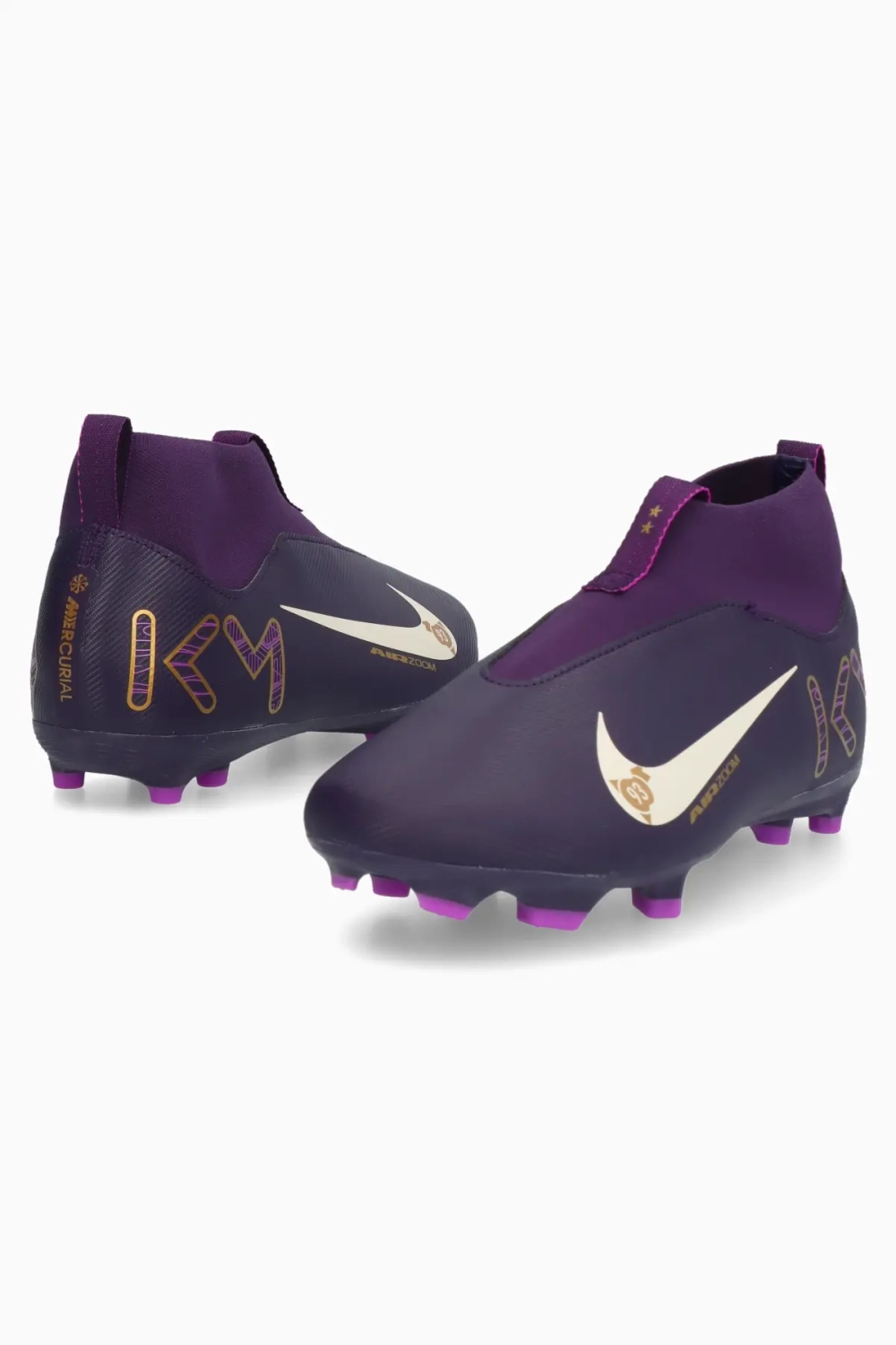 Бутсы Nike Zoom Mercurial Superfly 10 Academy Mbappe FG/MG Junior - фиолетовый
