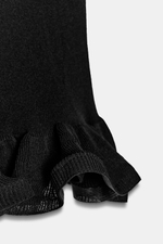 ТРИКОТАЖНЫЙ ТОП С ВОЛНИСТЫМ КРАЕМ — ZARA