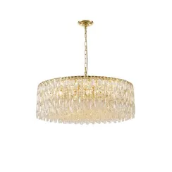 Люстра подвесная NewRgy M33-ф1000*H250(530) Н GOLD, 24×40 Вт, золотая