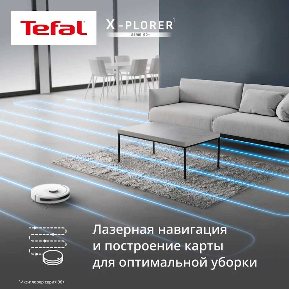 Робот-пылесос Tefal X-plorer Serie 90+ Animal & Allergy RG8797WH