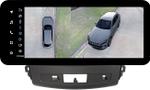 Магнитола для Mitsubishi Outlander XL, Peugeot 4007, Citroen C-Crosser (Rockford, рамка перфорированная) - Teyes LUX ONE 360 монитор 12.3" 2K QLED на Android 10, Быстрая, CarPlay, 4G SIM-слот, 4 камеры в комплекте