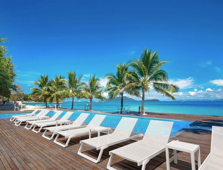 Шезлонг-лежак металлический Siesta Contract Tropic, белый