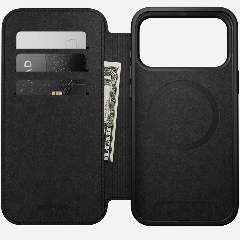 Чехол-книжка Nomad Modern Leather Folio для iPhone 17 Pro Max Black