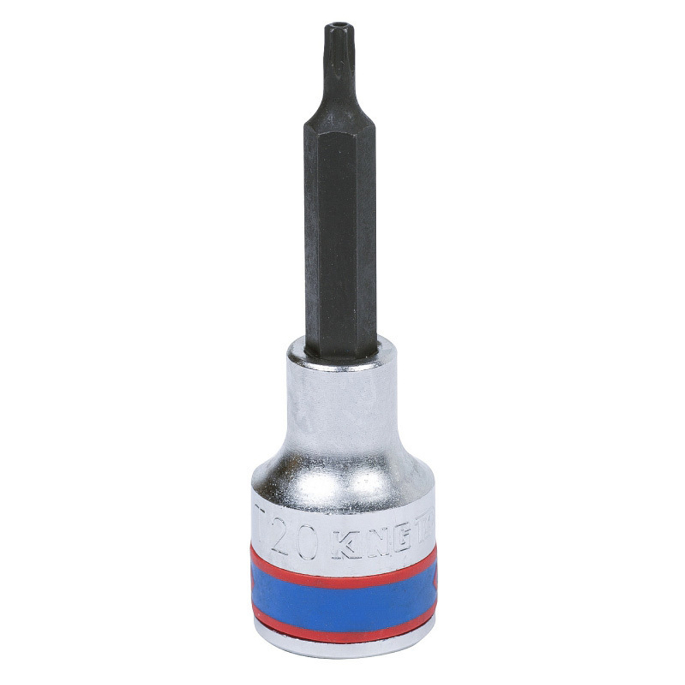 KING TONY (403720) Насадка (бита) торцевая 1/2", L = 80 мм, TORX с отверстием, T20
