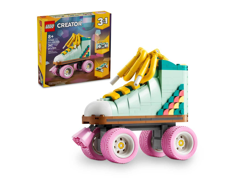 Конструктор Лего Креатор Ретро роликовые коньки 3‑в‑1 | LEGO Creator Retro Roller Skates 31148 — 342 детали (8+)