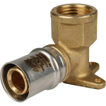 Угольник STOUT настенный с креплением короткий ВР 1/2" х20 пресс