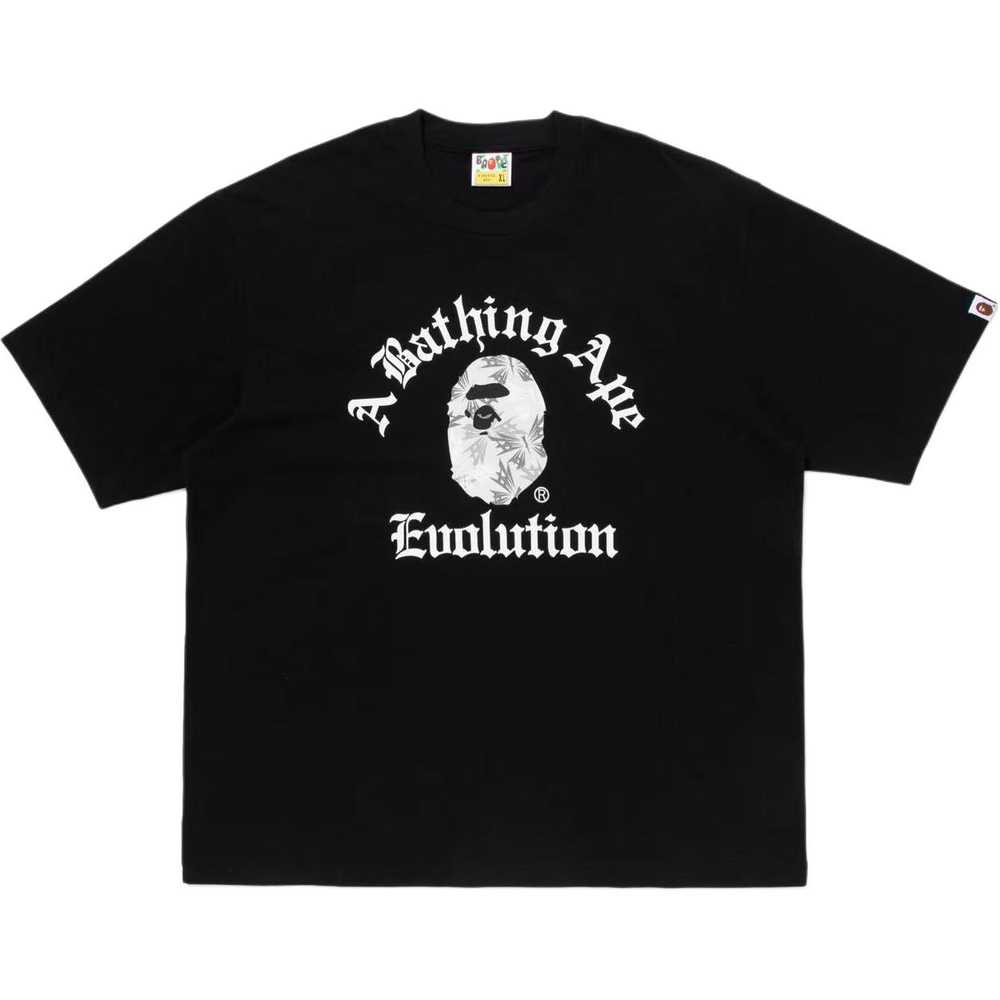A Bathing Ape Bathing Ape Футболка Logo Pattern Regular Sleeve Bap Ss26 030 черный