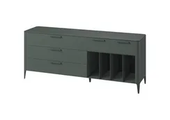 Тумба Type oak 5 ящиков 4 полки ширина 200 см (темно-серый)