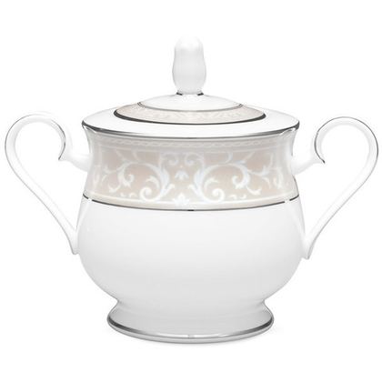 Сахарница 300мл Noritake Монтвейл с платиновым кантом