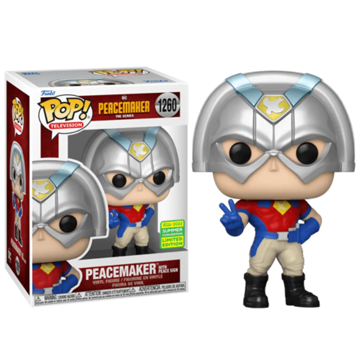 Funko POP! DC. Peacemaker: Peacemaker with Peace Sign (Funkon 2022 Exc) (1260)