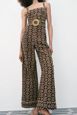 КОМБИНЕЗОН С ПЕРФОРАЦИЕЙ И ПОЯСОМ — ZARA