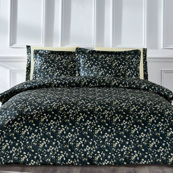 Постельное белье VALENTINE чёрный жатка deluxe TIVOLYO HOME Турция