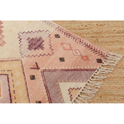 Ковер из хлопка с этническим орнаментом цвета лаванды из коллекции ethnic, 160x230 см