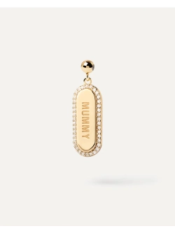 Подвеска-шарм женская PDPaola Mummy Sparkly серебро 925 пробы покрытое золотом 750 пробы CH01-106-U