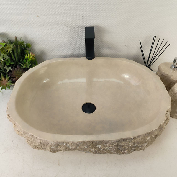 Раковина из мрамора Erozy Cream EM-65098 65x47x16 из натурального камня