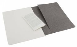 Блокнот Moleskine Cahier XLarge 190х250мм обложка картон 120стр нелинованный серый 3шт (CH323)