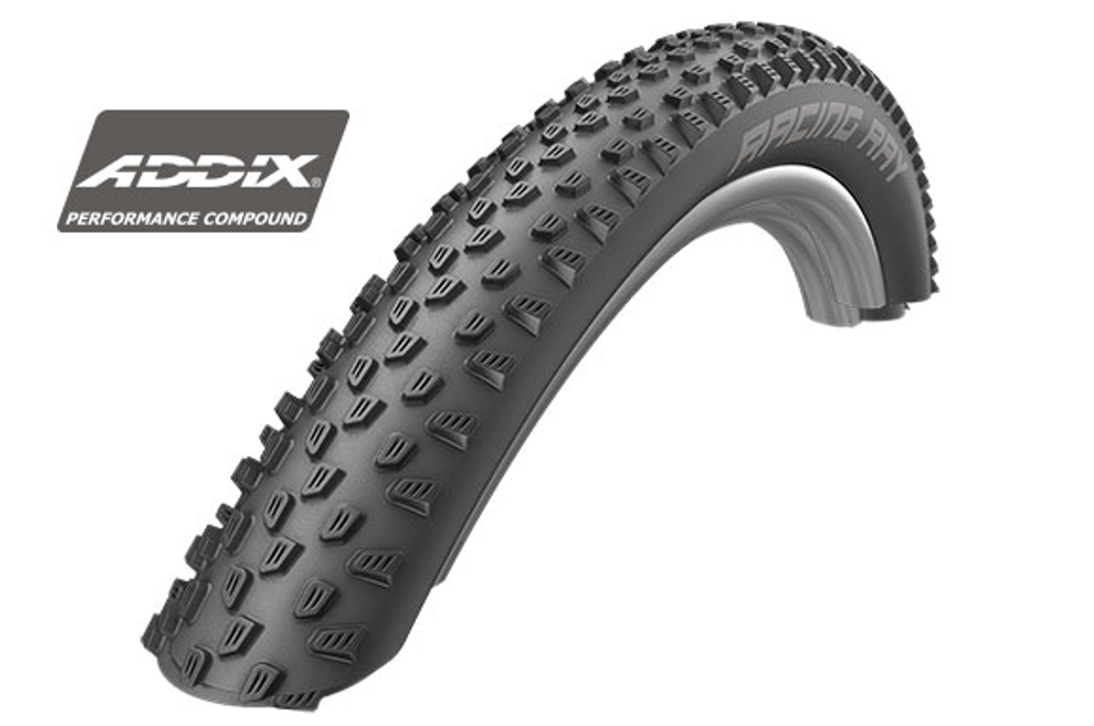 Покрышка 29x2.25 (57-622) 05-11601111 RACING RAY Perf, TwinSkin, TLR (кевлар/складная) B/B HS489 Addix 67EPI черная SCHWALBE