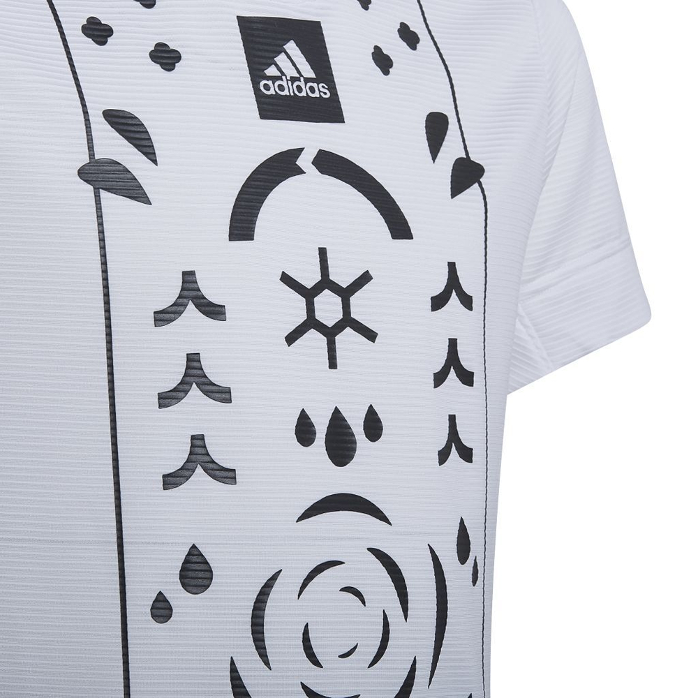 Футболка для мальчика теннисная Adidas Boys Club Tennis Tee - white/black
