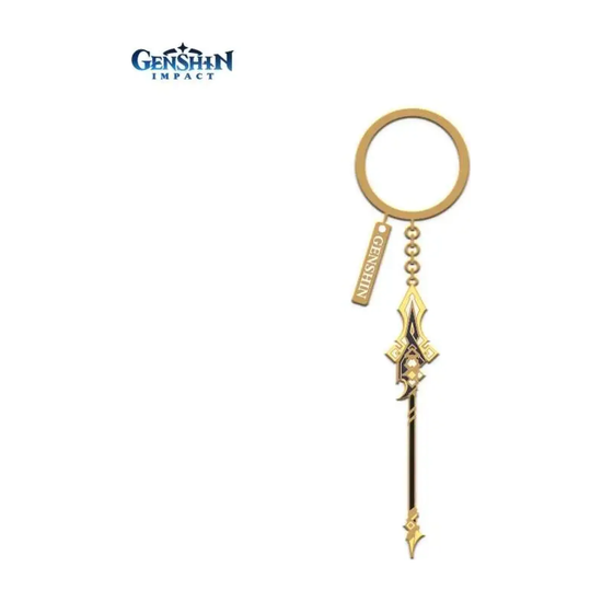 Брелок Genshin Impact металлический Epitome Invocation Weapons Metal Keychains Vortex Vanquisher — повтор основного фото