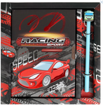 Блокнот 13,5*18 см 50л. с замком "Racing Sport" с ручкой (Darvish)